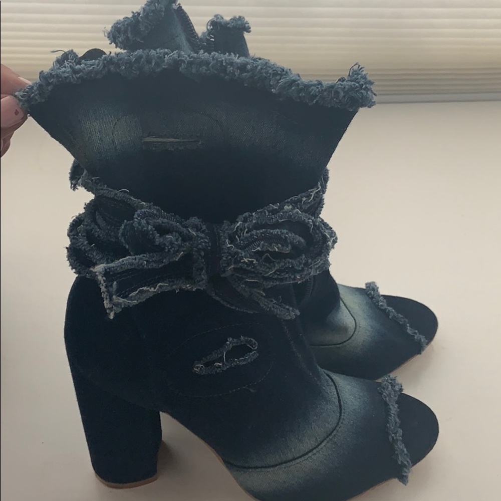 Denim jean heels